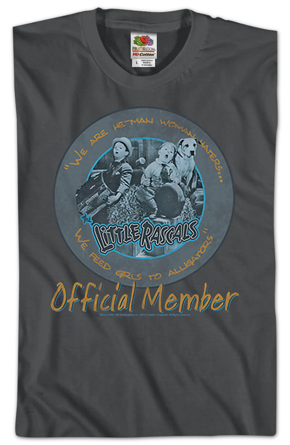 He-Man Woman Haters Club Official Member Little Rascals T-Shirt - Image 2