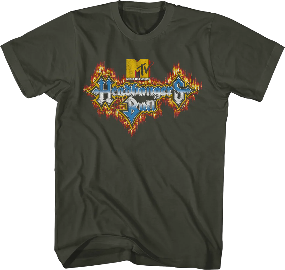 Headbangers Ball Flaming Logo MTV Shirt
