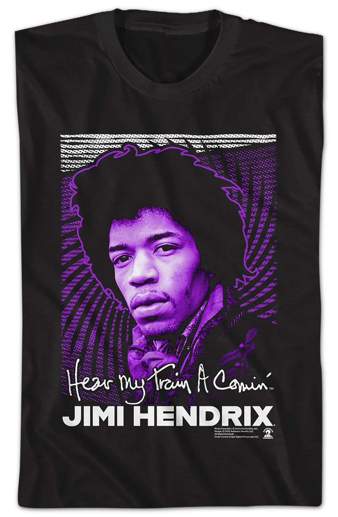 Hear My Train A Comin' Jimi Hendrix T-Shirt - Image 2