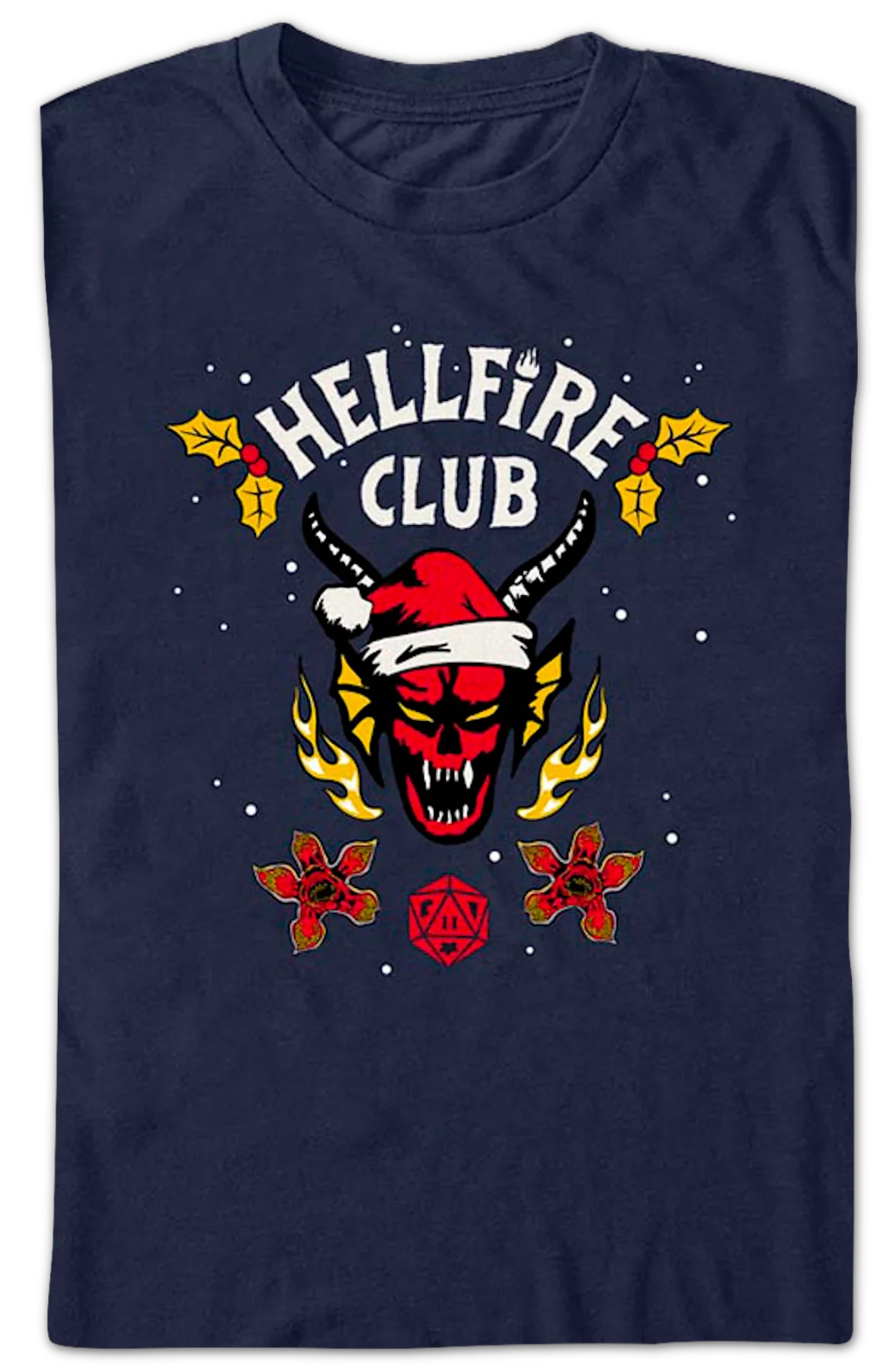 Hellfire Club Christmas Logo Stranger Things T-Shirt - Image 2