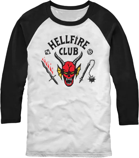 Hellfire Club Stranger Things Raglan Baseball Shirt