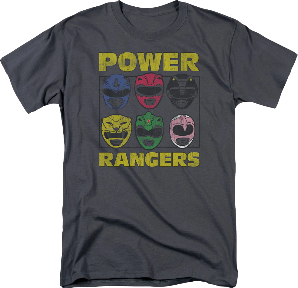 Helmets Mighty Morphin Power Rangers T-Shirt