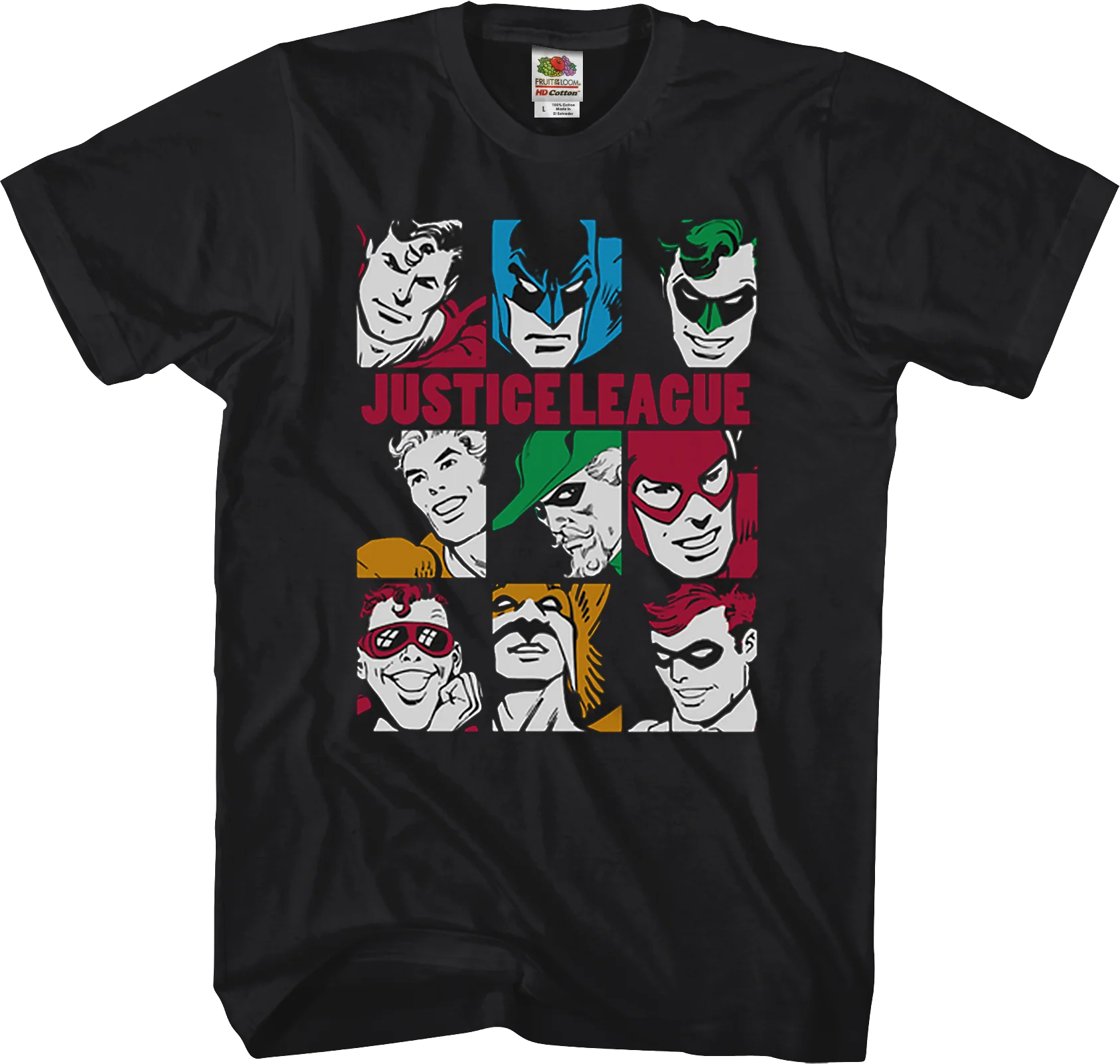 Hero Faces Justice League T-Shirt