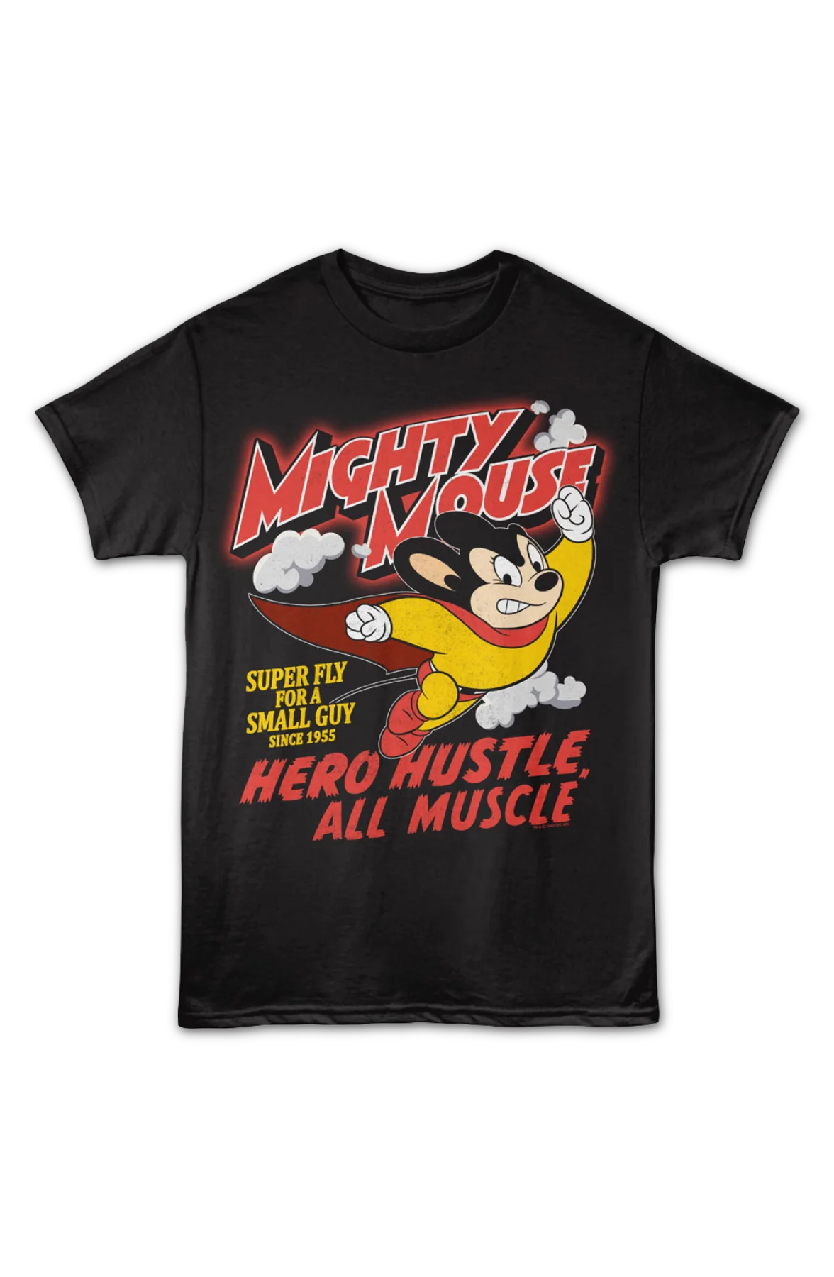 Hero Hustle All Muscle Mighty Mouse T-Shirt - Image 2