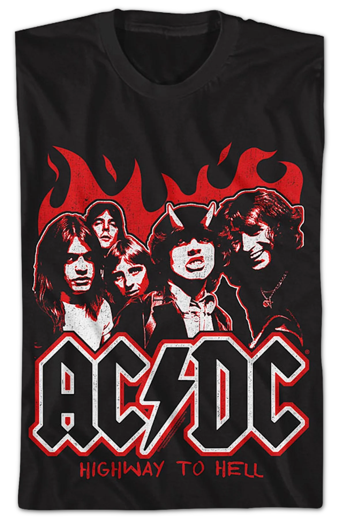 Highway To Hell Flames ACDC Shirt - Image 2
