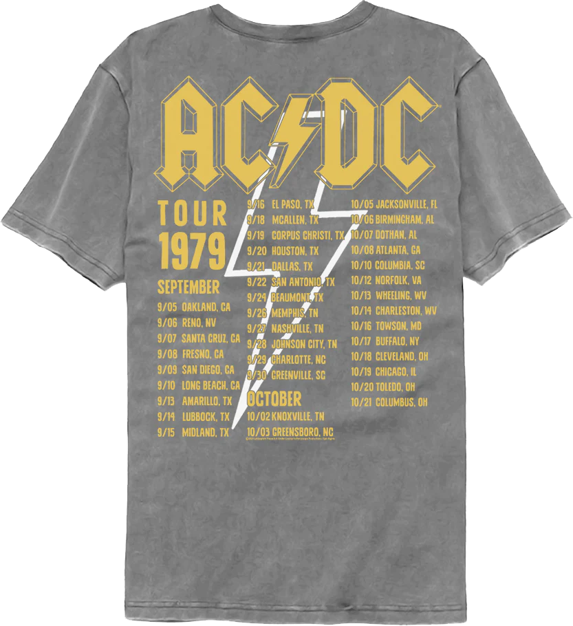 Highway To Hell Tour ACDC Comfort Colors Brand T-Shirt - Image 3