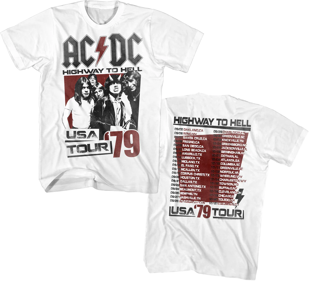 Highway To Hell USA Tour ACDC T-Shirt - Image 3