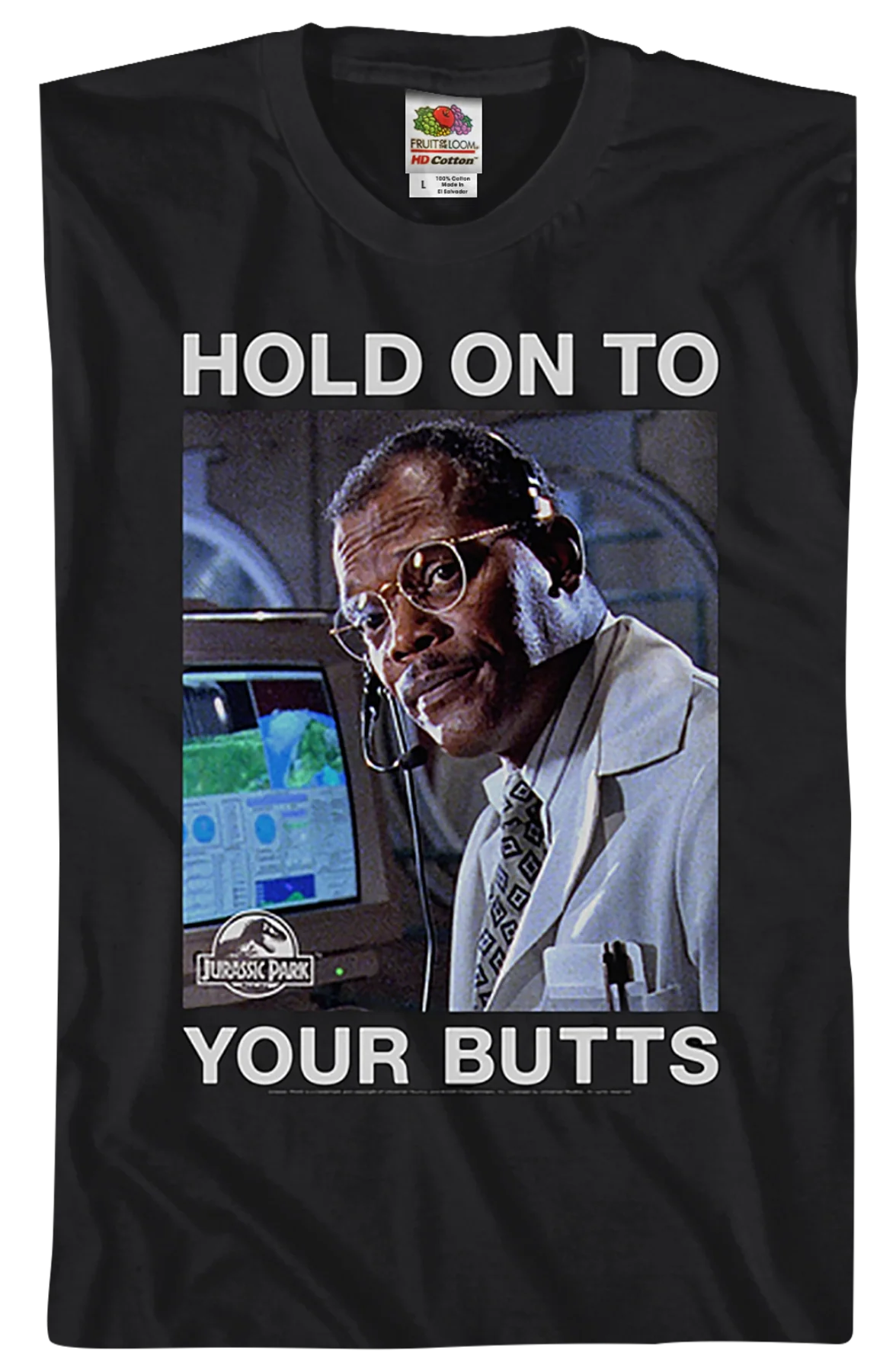 Hold On To Your Butts Jurassic Park T-Shirt - Image 2