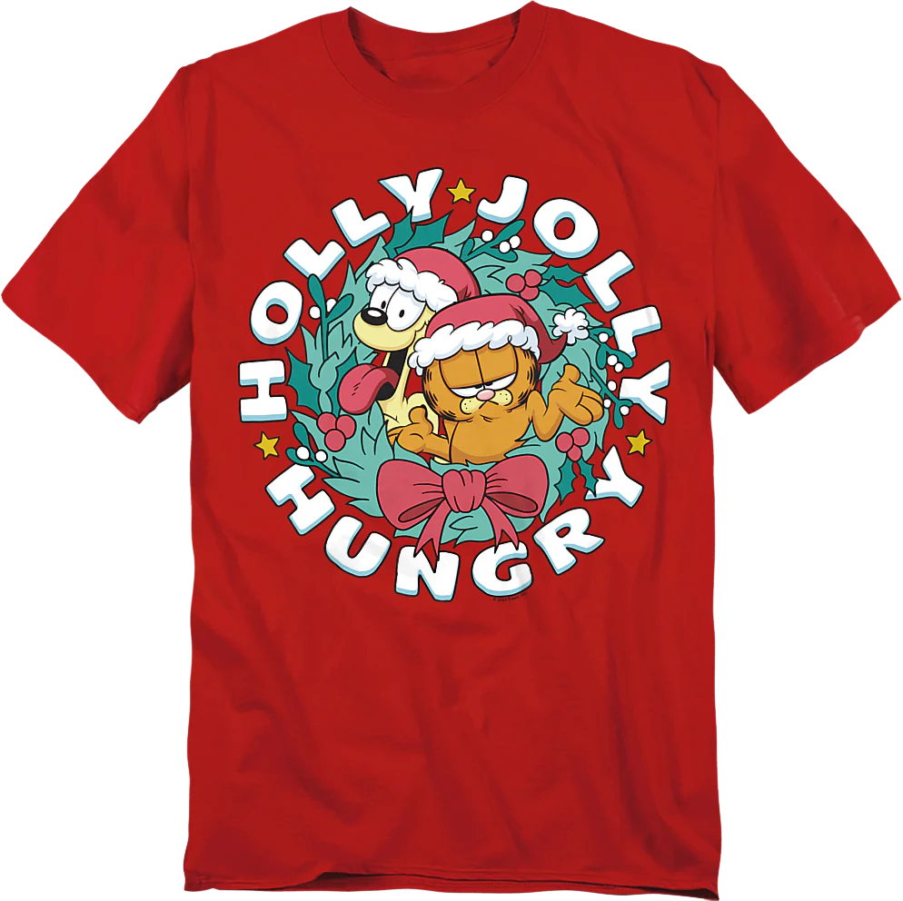 Holly Jolly Hungry Garfield T-Shirt