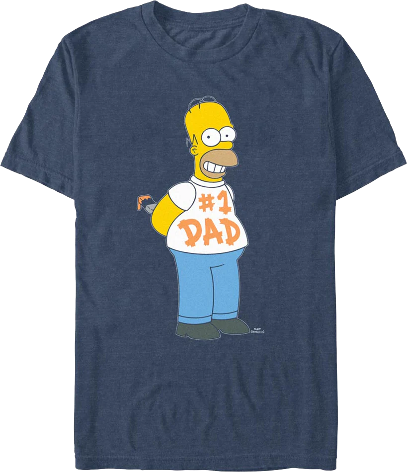 Homer Simpson #1 Dad Simpsons T-Shirt