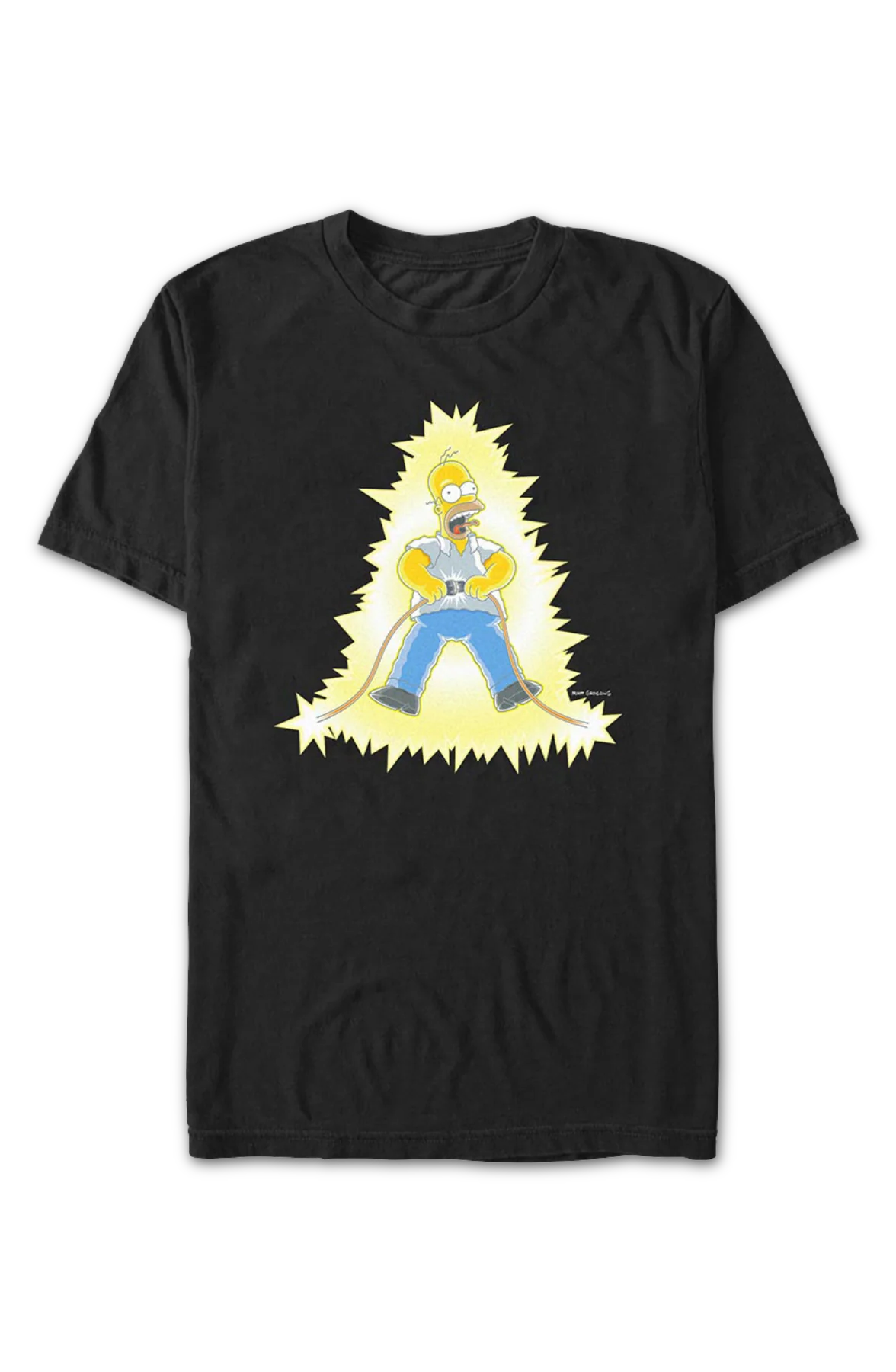 Homer Simpson Electrocution Simpsons T-Shirt - Image 2