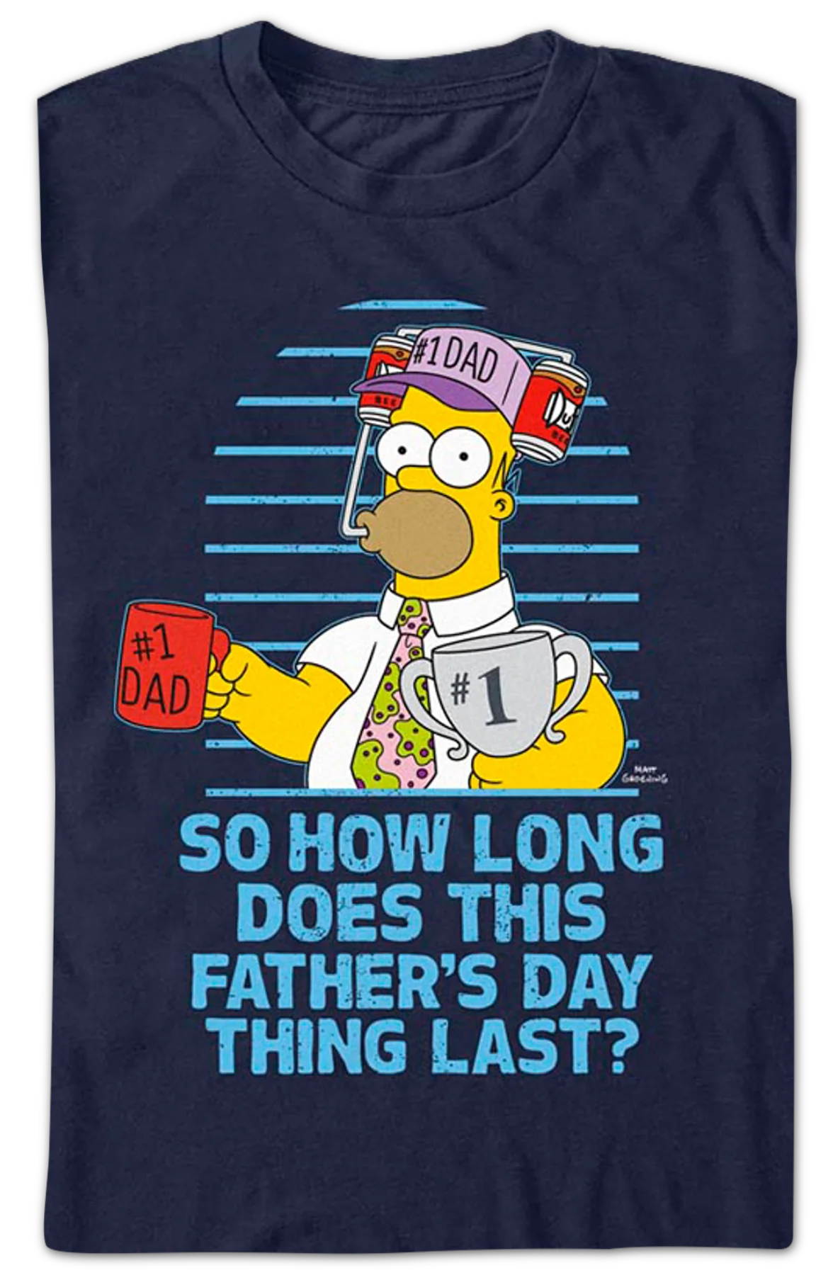 Homer Simpson Father's Day Simpsons T-Shirt - Image 2