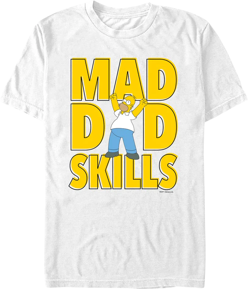 Homer Simpson Mad Dad Skills Simpsons T-Shirt