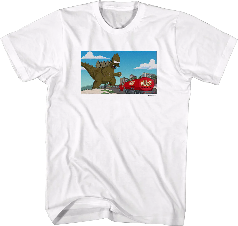 Homerzilla Attacks The Simpsons T-Shirt