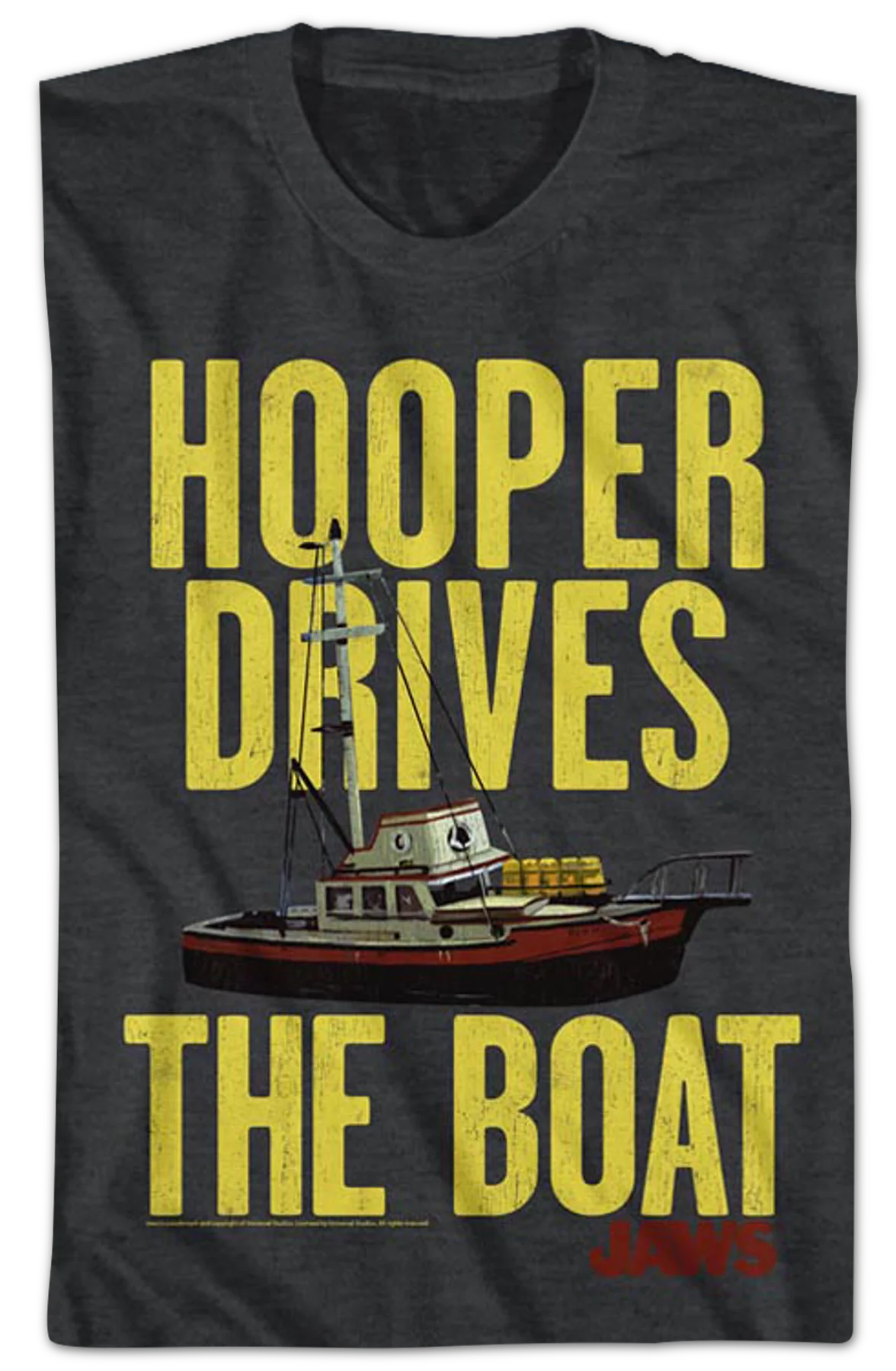 Hooper Drives The Boat Jaws T-Shirt - Image 2