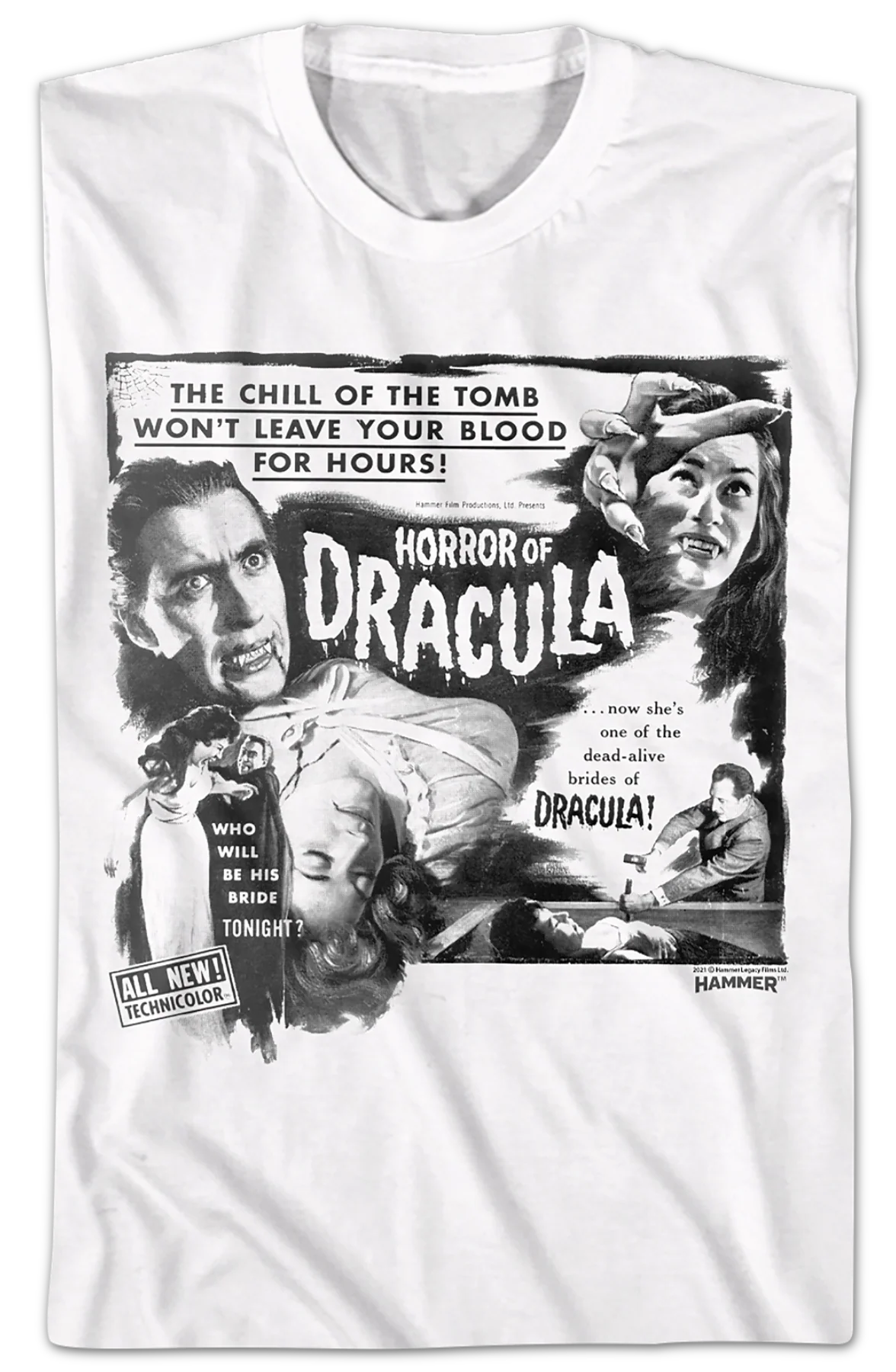 Horror Of Dracula Hammer Films T-Shirt - Image 2