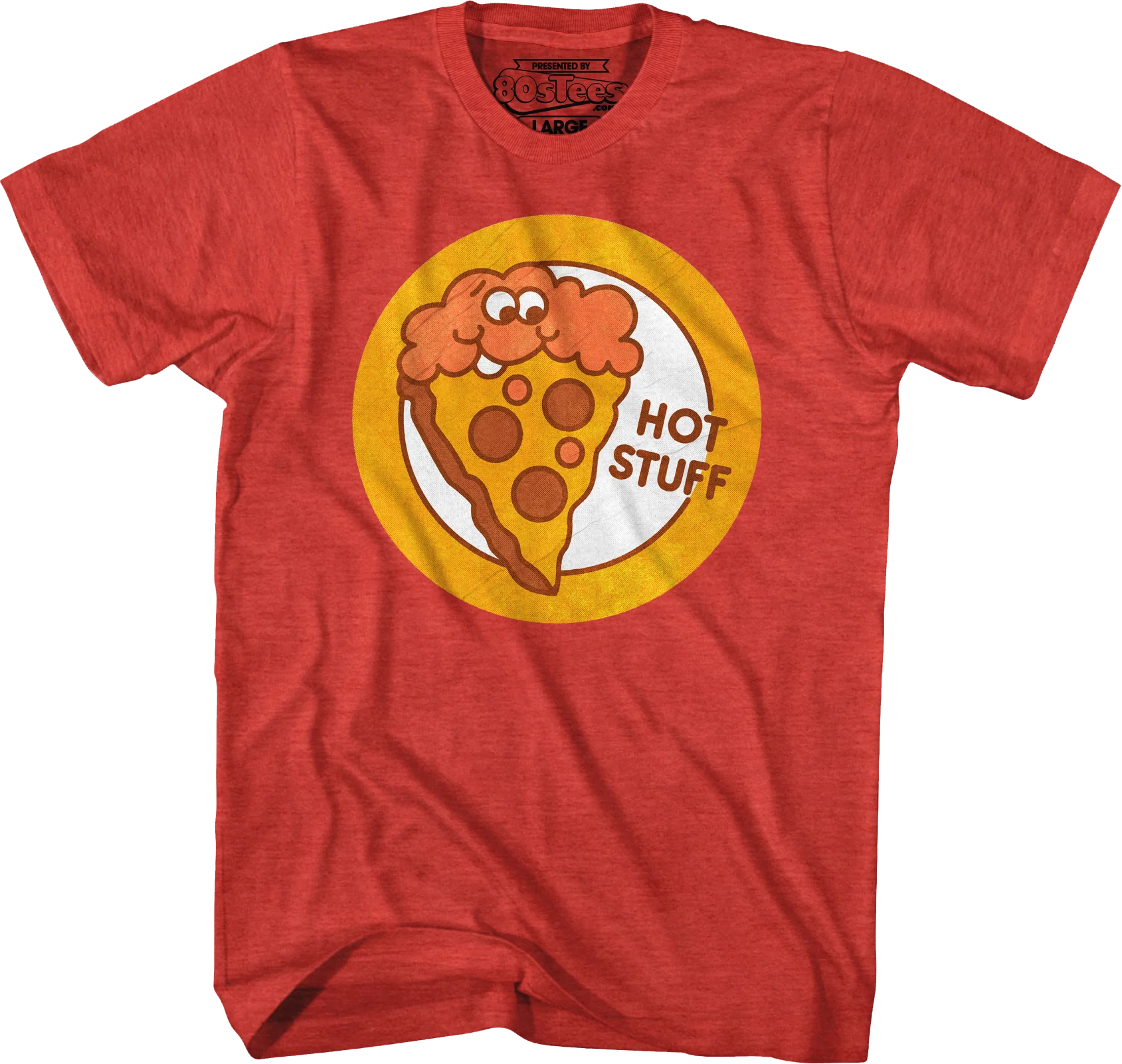 Hot Stuff Pizza Scratch & Sniff Sticker T-Shirt - Image 14