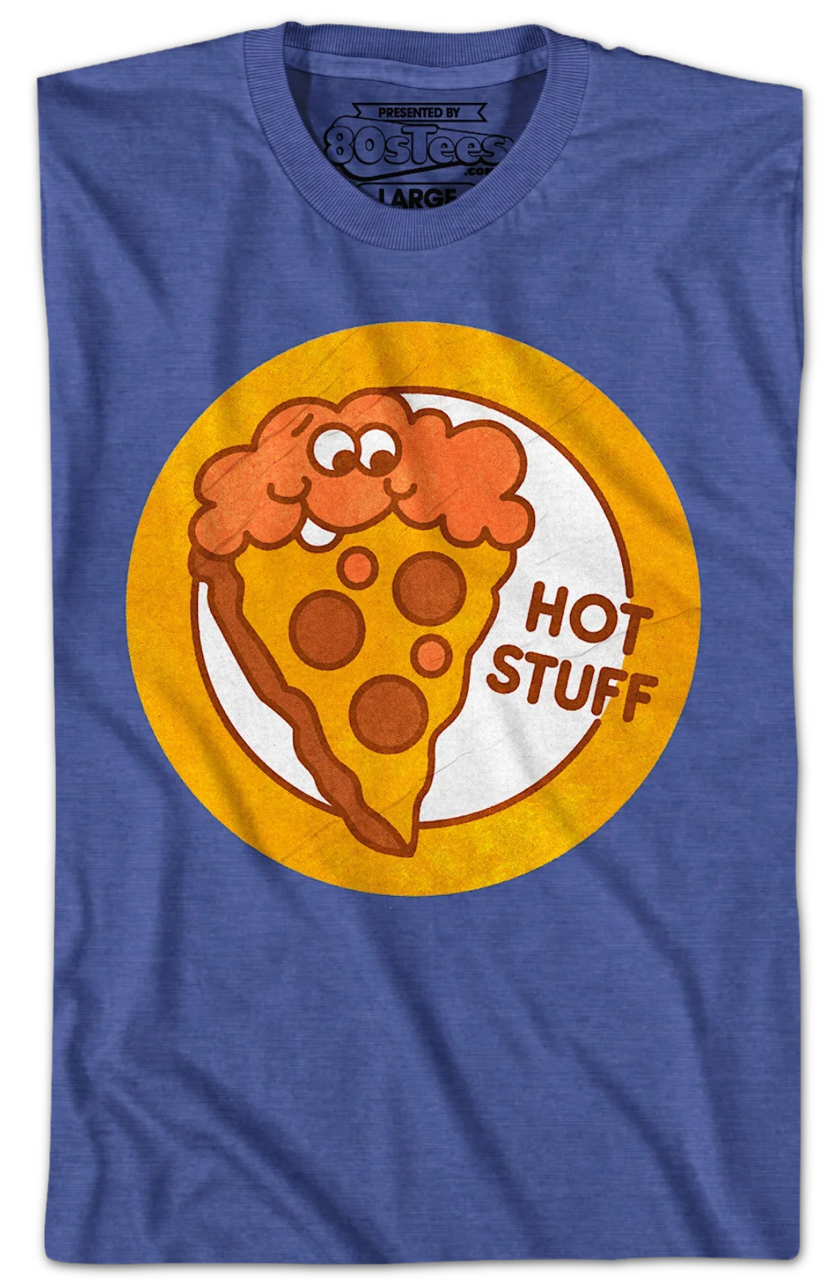 Hot Stuff Pizza Scratch & Sniff Sticker T-Shirt - Image 2