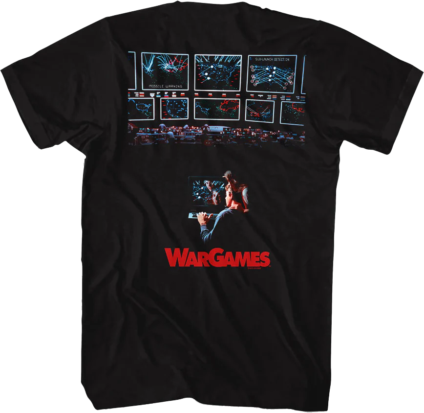 How About A Nice Game Of Chess Front & Back WarGames T-Shirt - Image 3