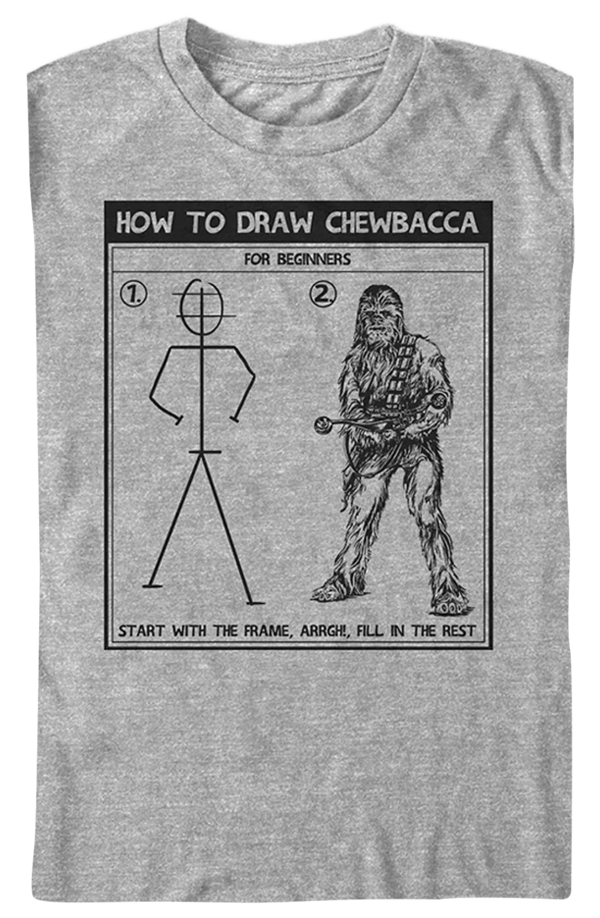 How To Draw Chewbacca Star Wars T-Shirt - Image 2