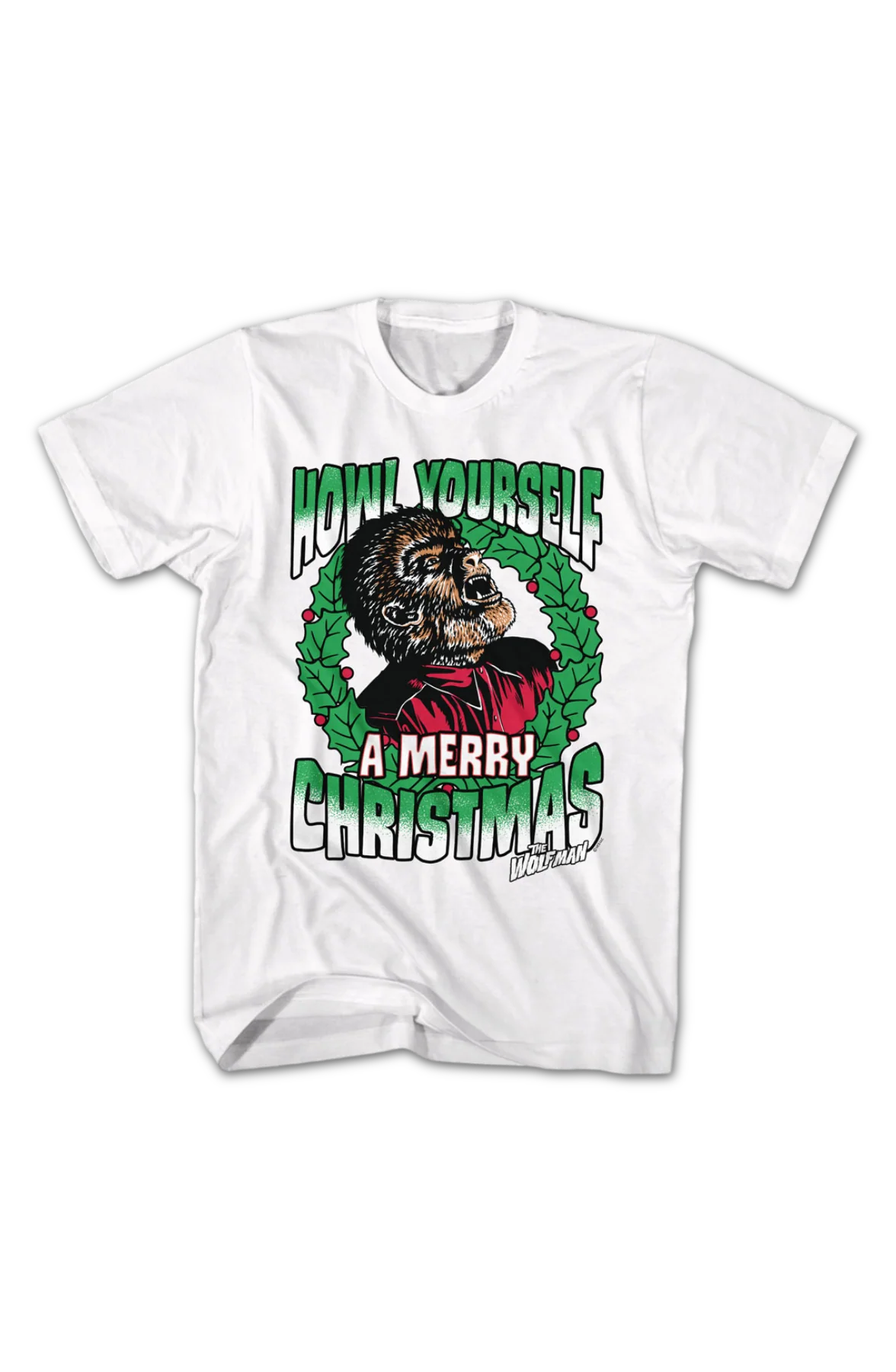 Howl Yourself A Merry Christmas Wolf Man T-Shirt - Image 2