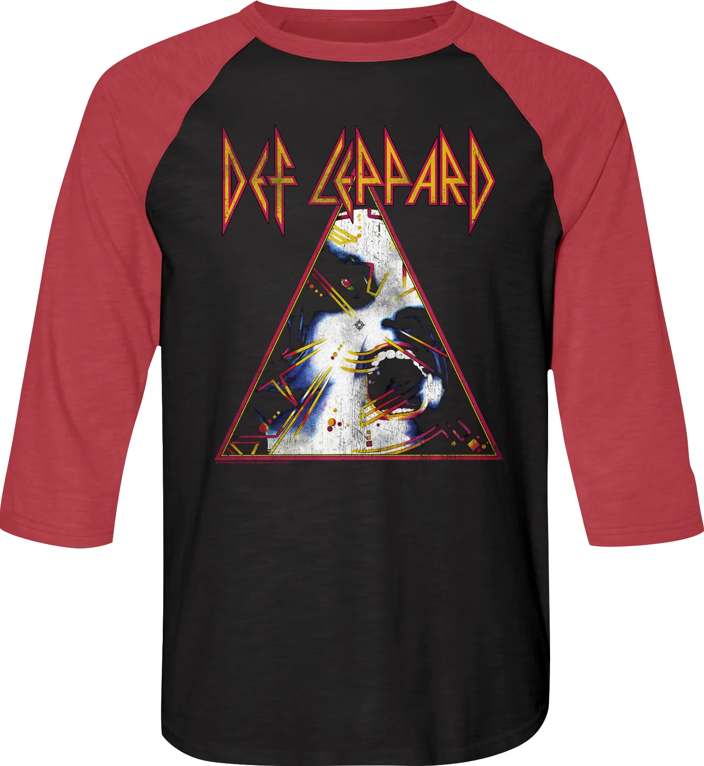 Hysteria Def Leppard Raglan Baseball Shirt