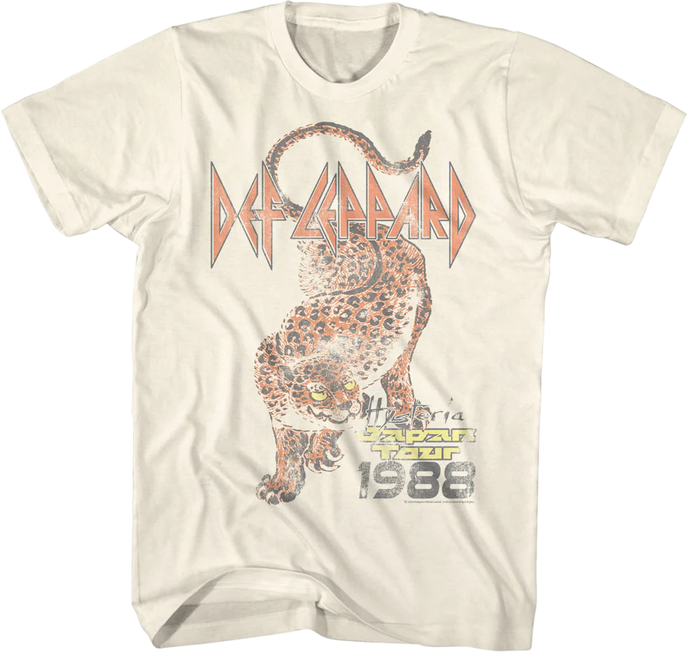Hysteria Japan Tour 1988 Def Leppard T-Shirt