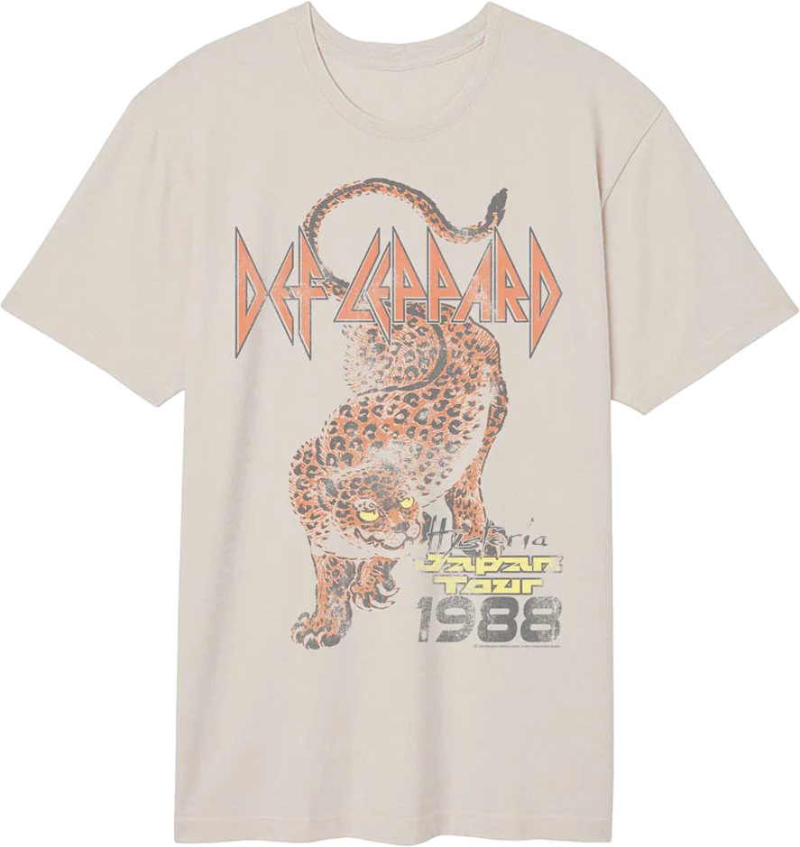 Hysteria Japan Tour Def Leppard Vintage Wash T-Shirt