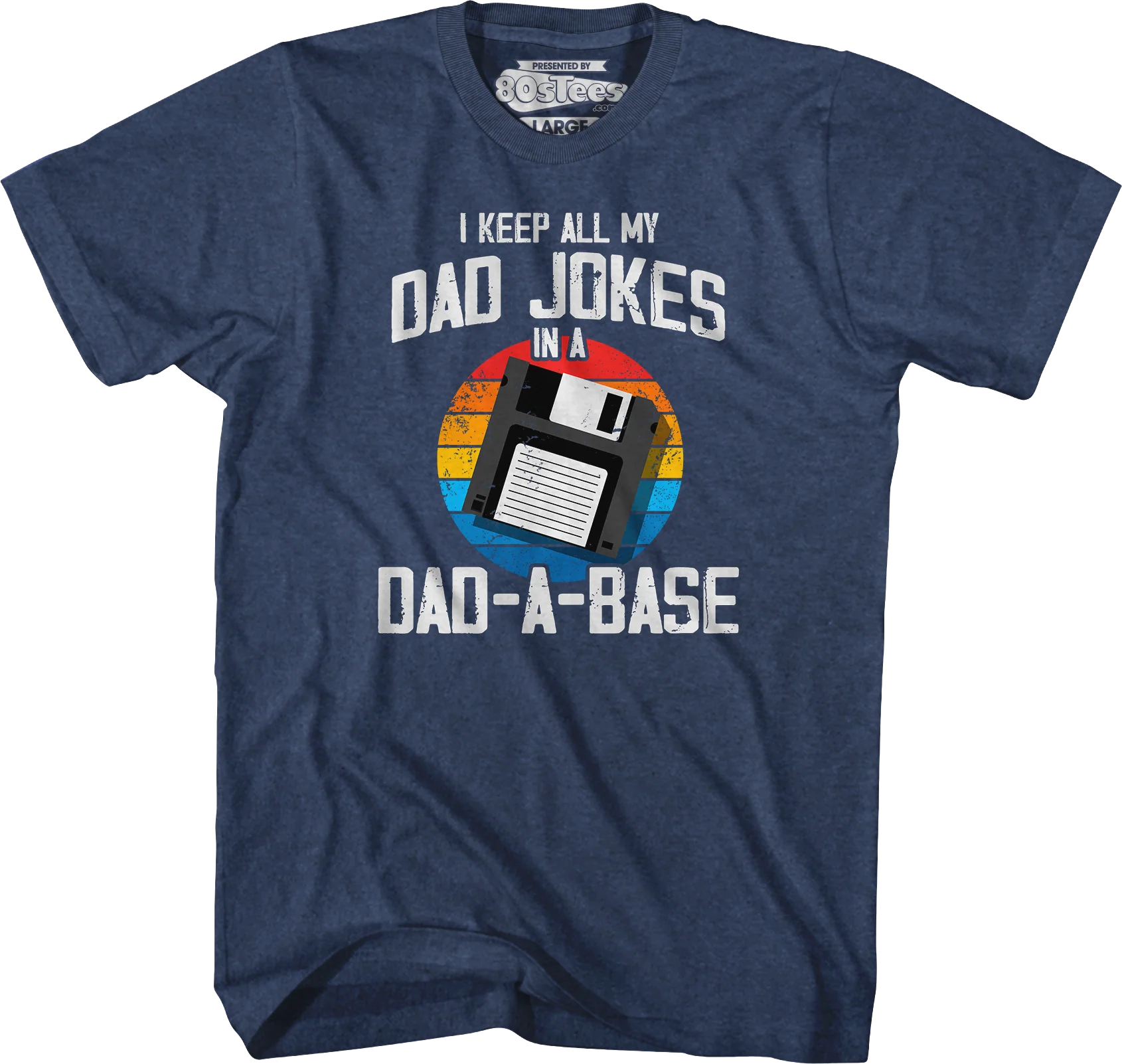 I Keep All My Dad Jokes In A Dad-A-Base T-Shirt - Image 3