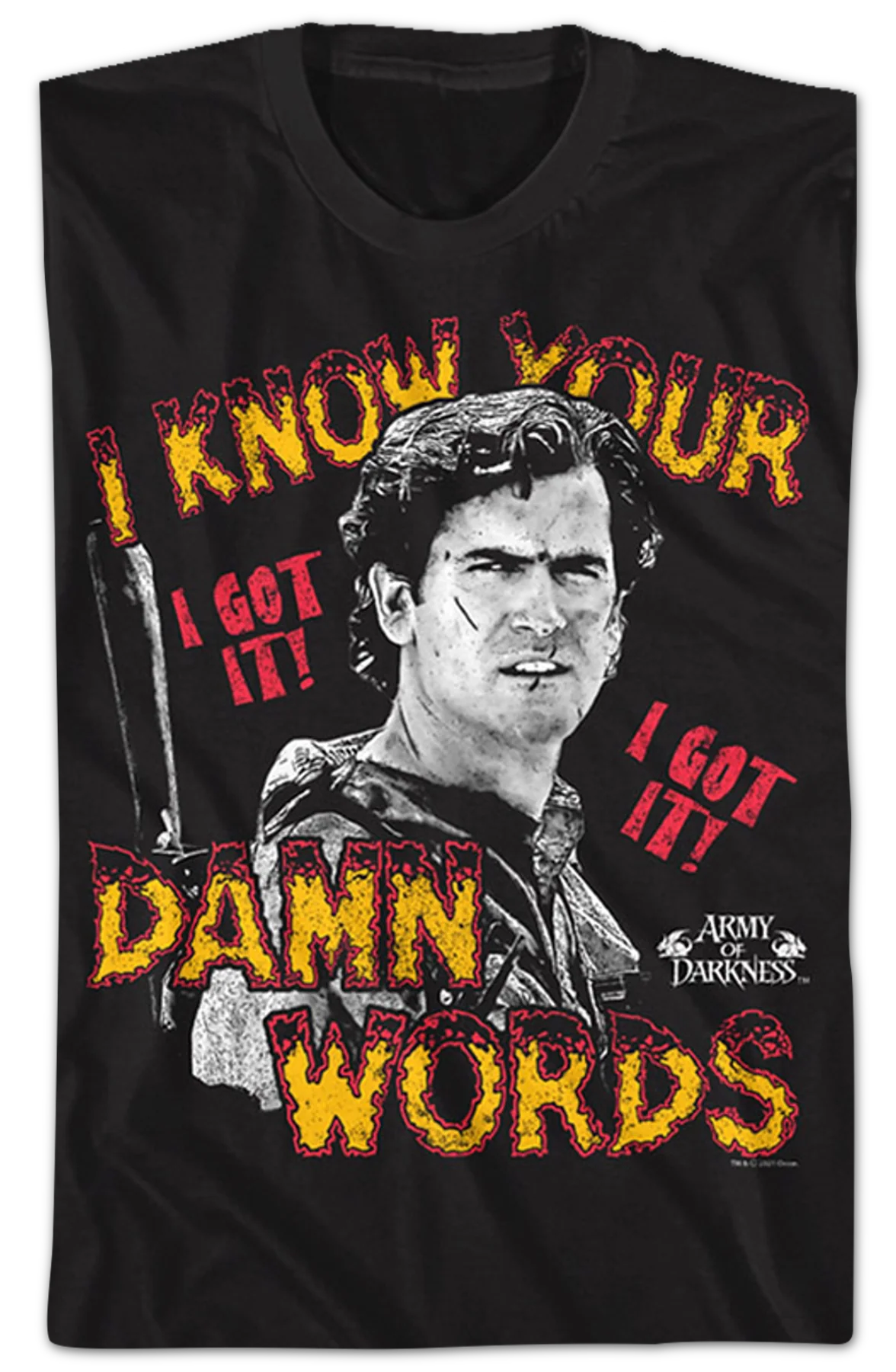 I Know Your Damn Words Army of Darkness T-Shirt - Image 2