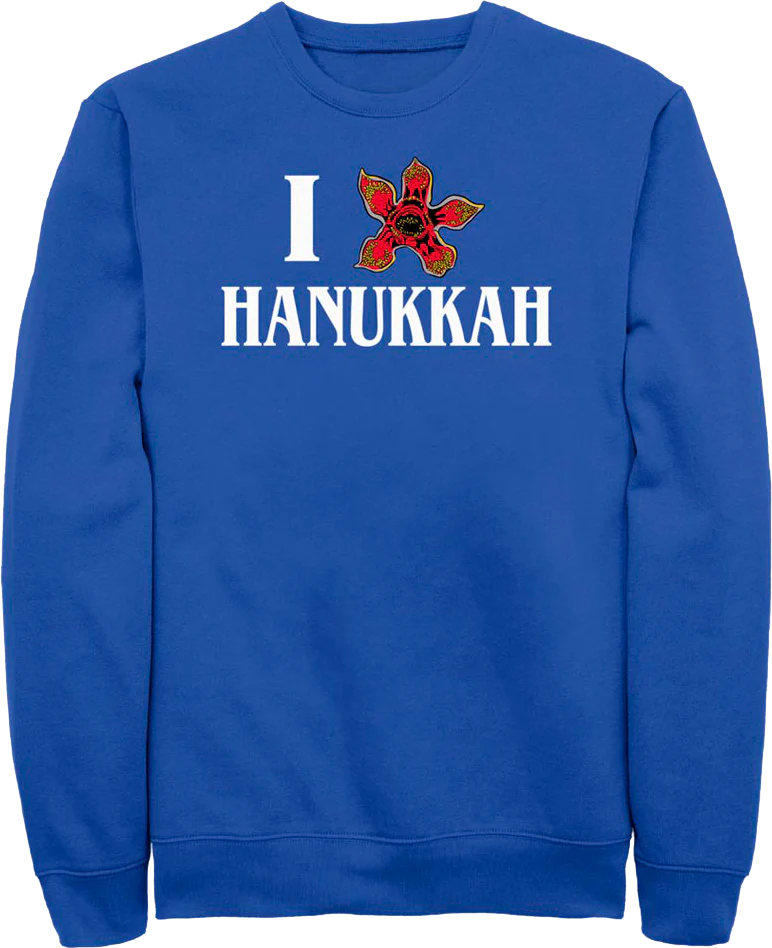 I Love Hanukkah Stranger Things Sweatshirt