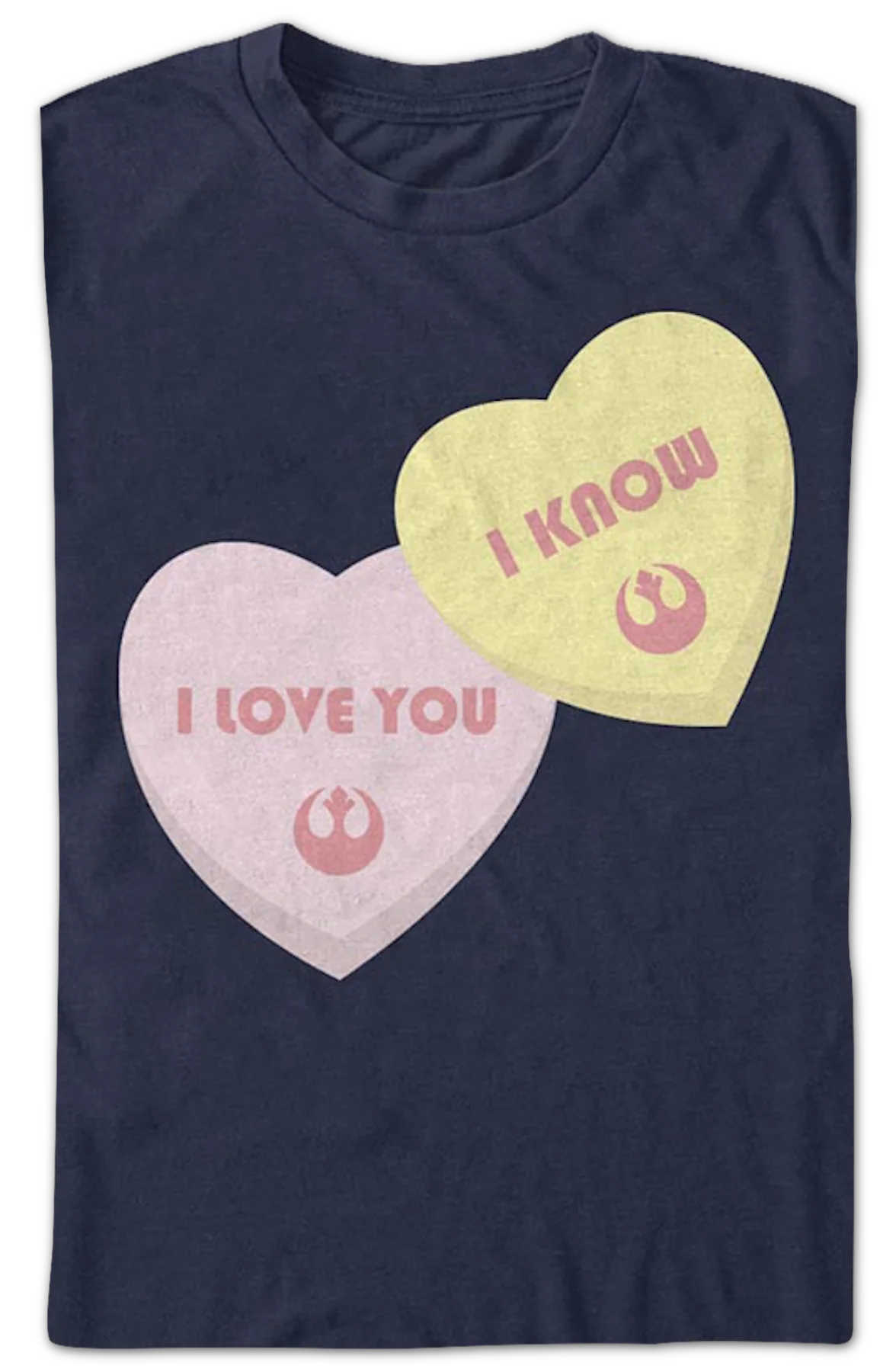 I Love You I Know Candy Hearts Star Wars T-Shirt - Image 2