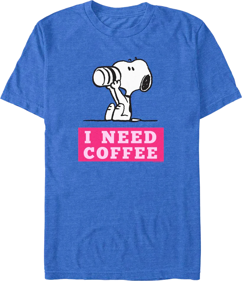 I Need Coffee Peanuts T-Shirt