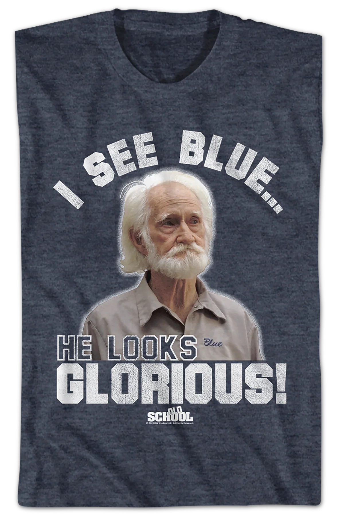 I See Blue He Looks Glorious Old School T-Shirt - Image 2