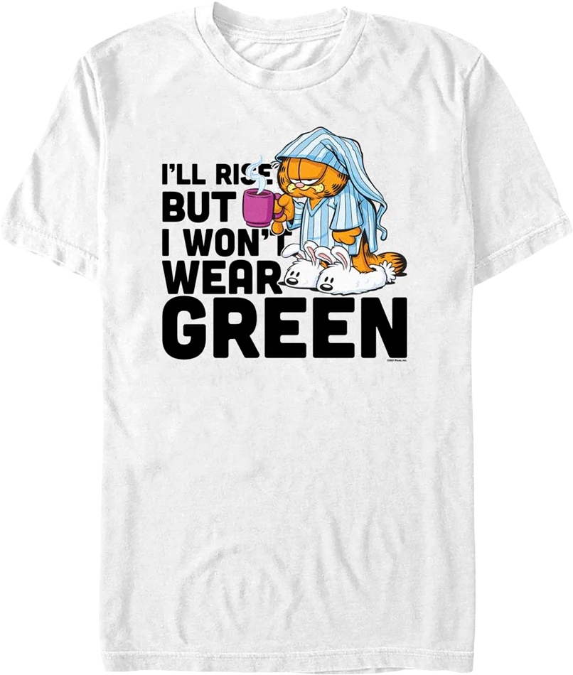 I Won't Wear Green Garfield T-Shirt
