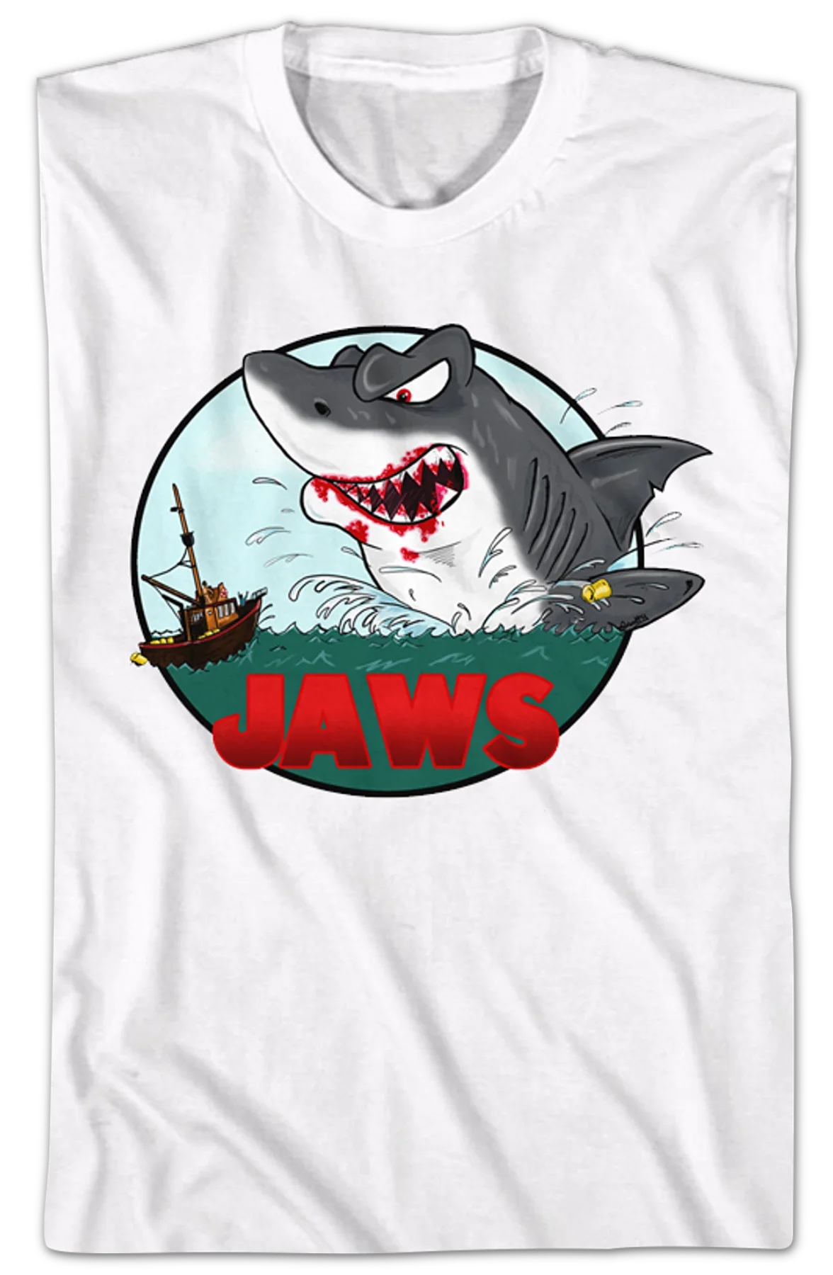 Illustrated Attack Jaws T-Shirt - Image 2