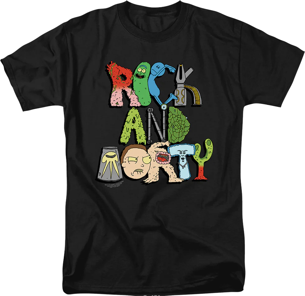 Illustrated Logo Rick And Morty T-Shirt - Image 2