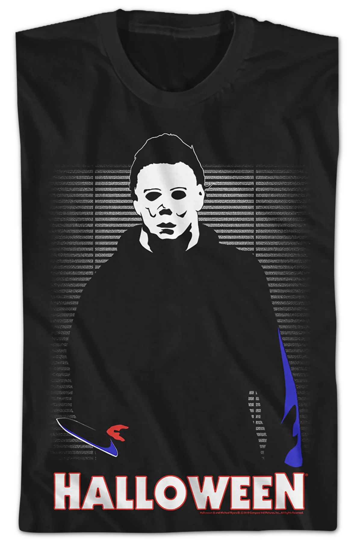 Illustrated Michael Myers Halloween T-Shirt - Image 2