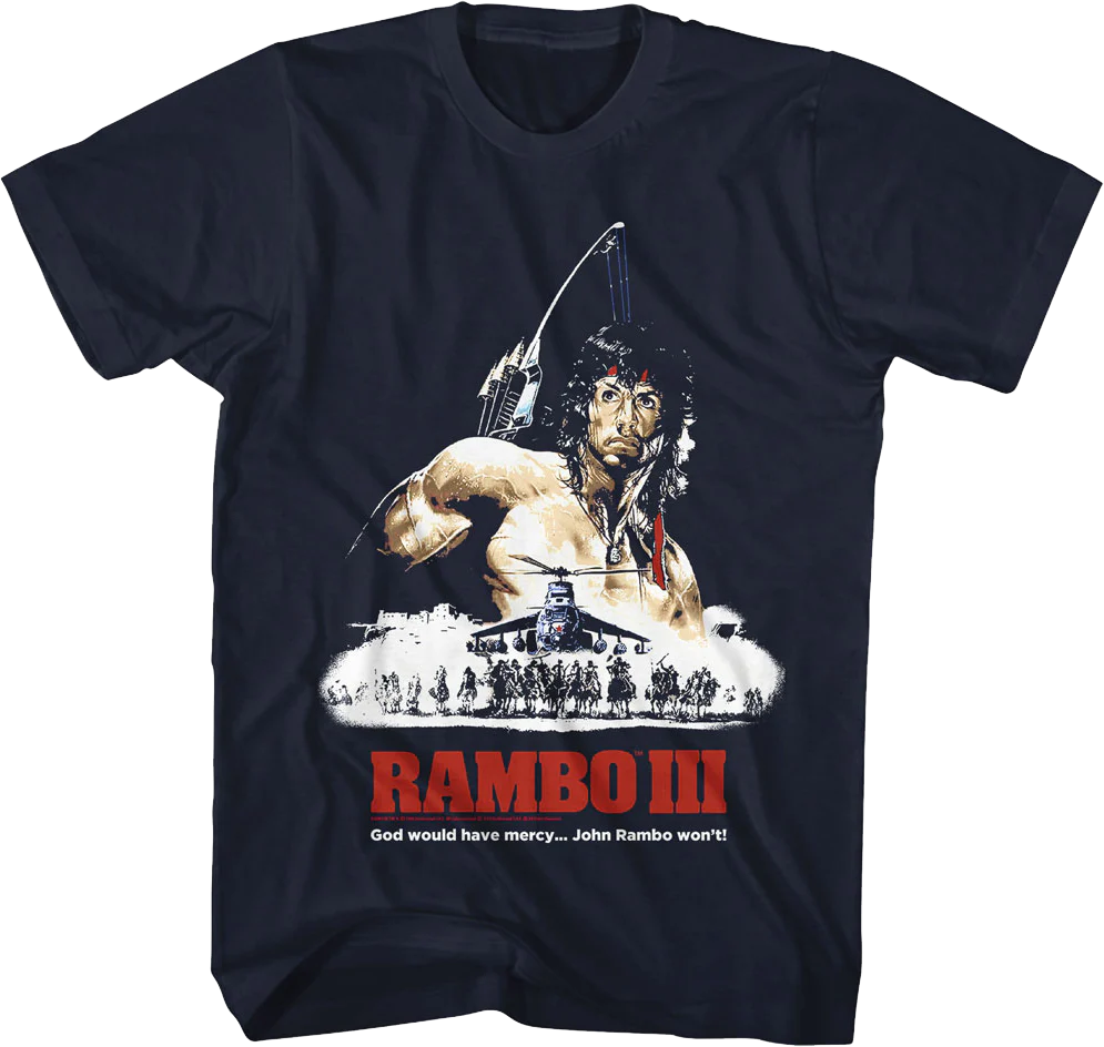 Illustrated Poster Rambo III T-Shirt