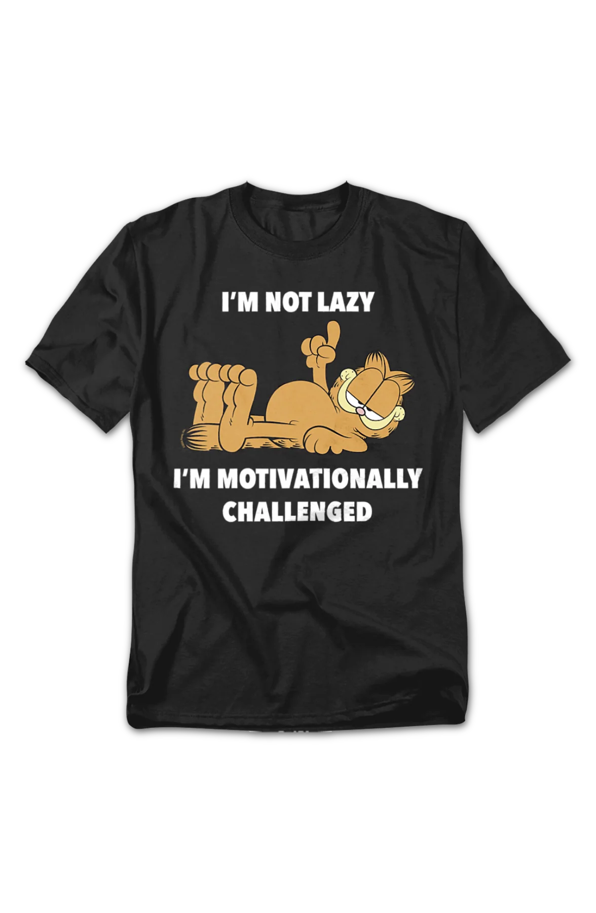 I'm Not Lazy I'm Motivationally Challenged Garfield T-Shirt - Image 2