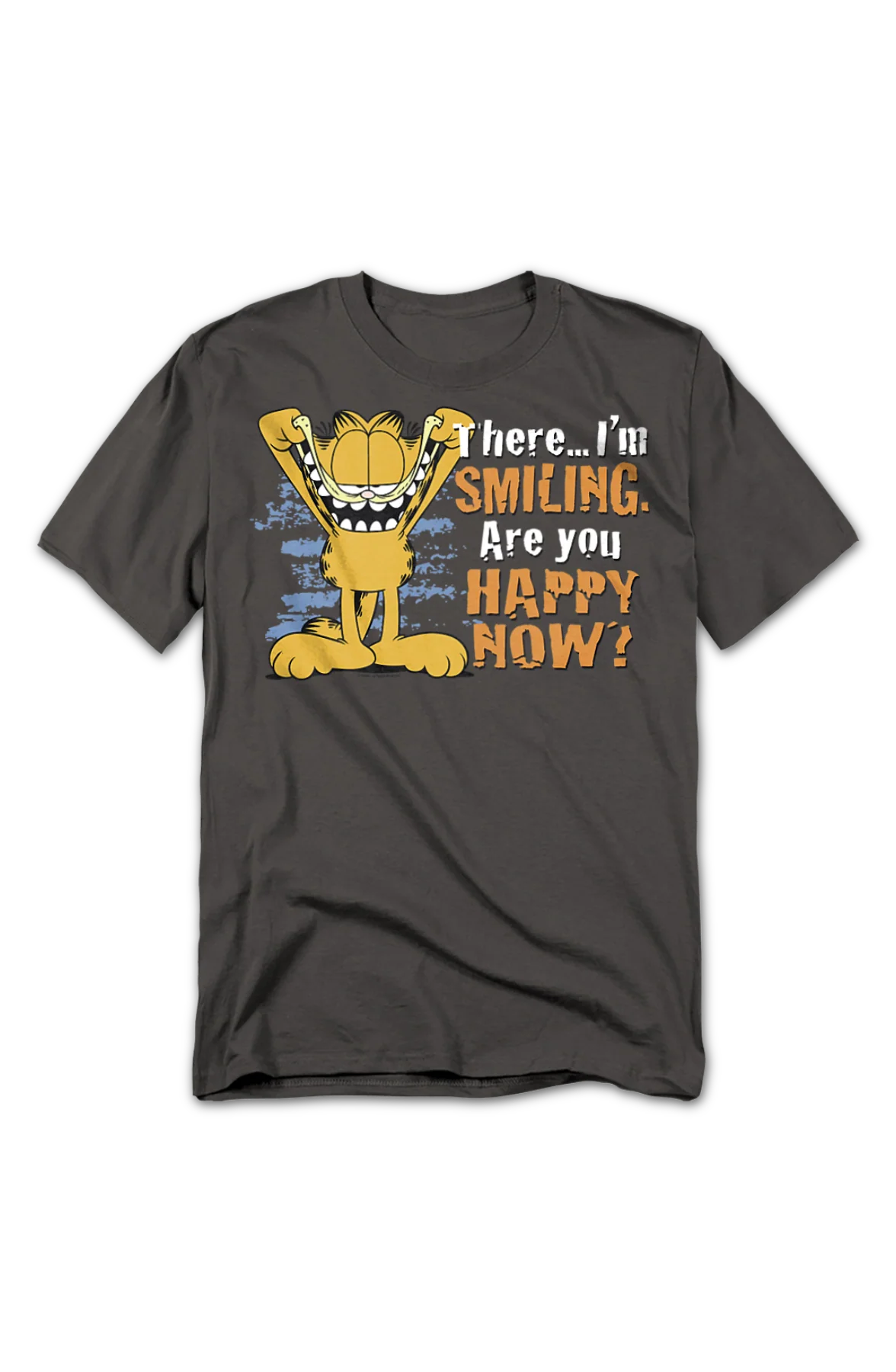 I'm Smiling Are You Happy Now Garfield T-Shirt - Image 2