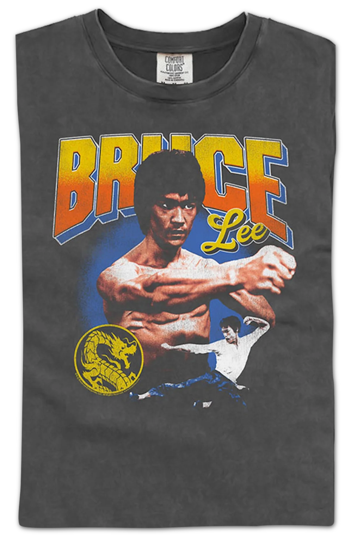 Impact Collage Bruce Lee Comfort Colors Brand T-Shirt - Image 2