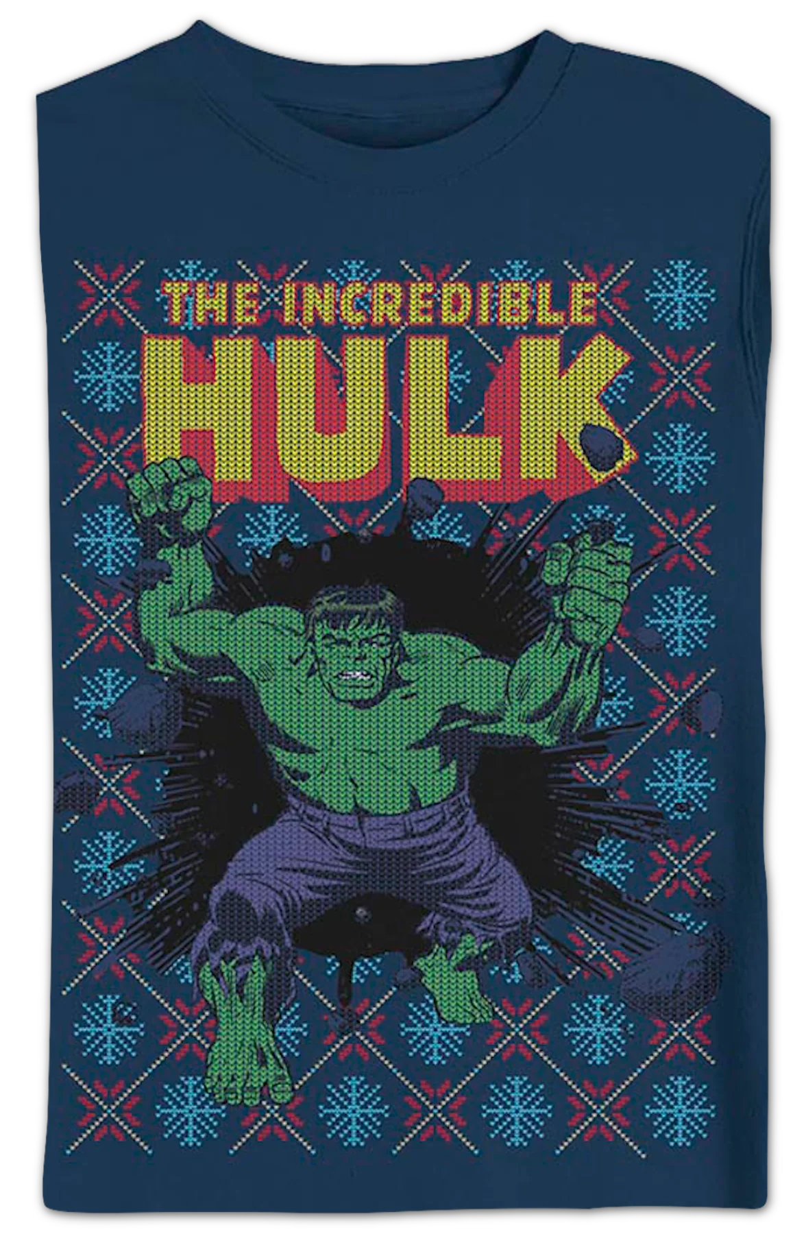 Incredible Hulk Faux Ugly Christmas Sweater Marvel Comics Sweatshirt - Image 2