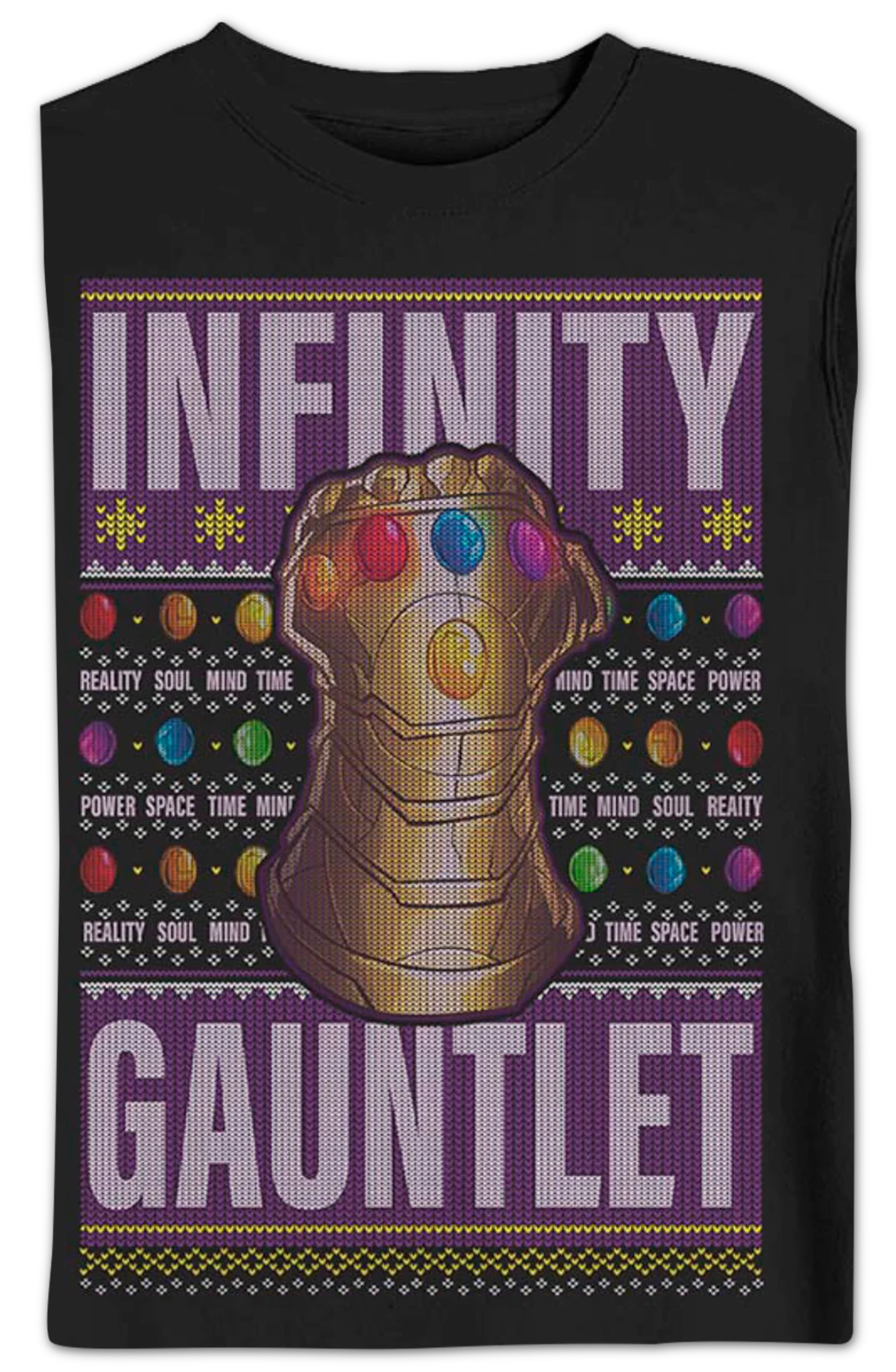 Infinity Gauntlet Faux Ugly Sweater Marvel Comics Christmas Sweatshirt - Image 2