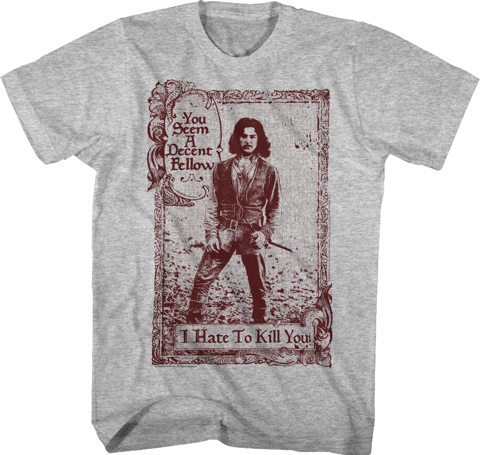 Inigo Montoya I Hate To Kill You Princess Bride T-Shirt