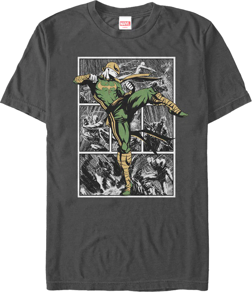Iron Fist Panels Marvel Comics T-Shirt