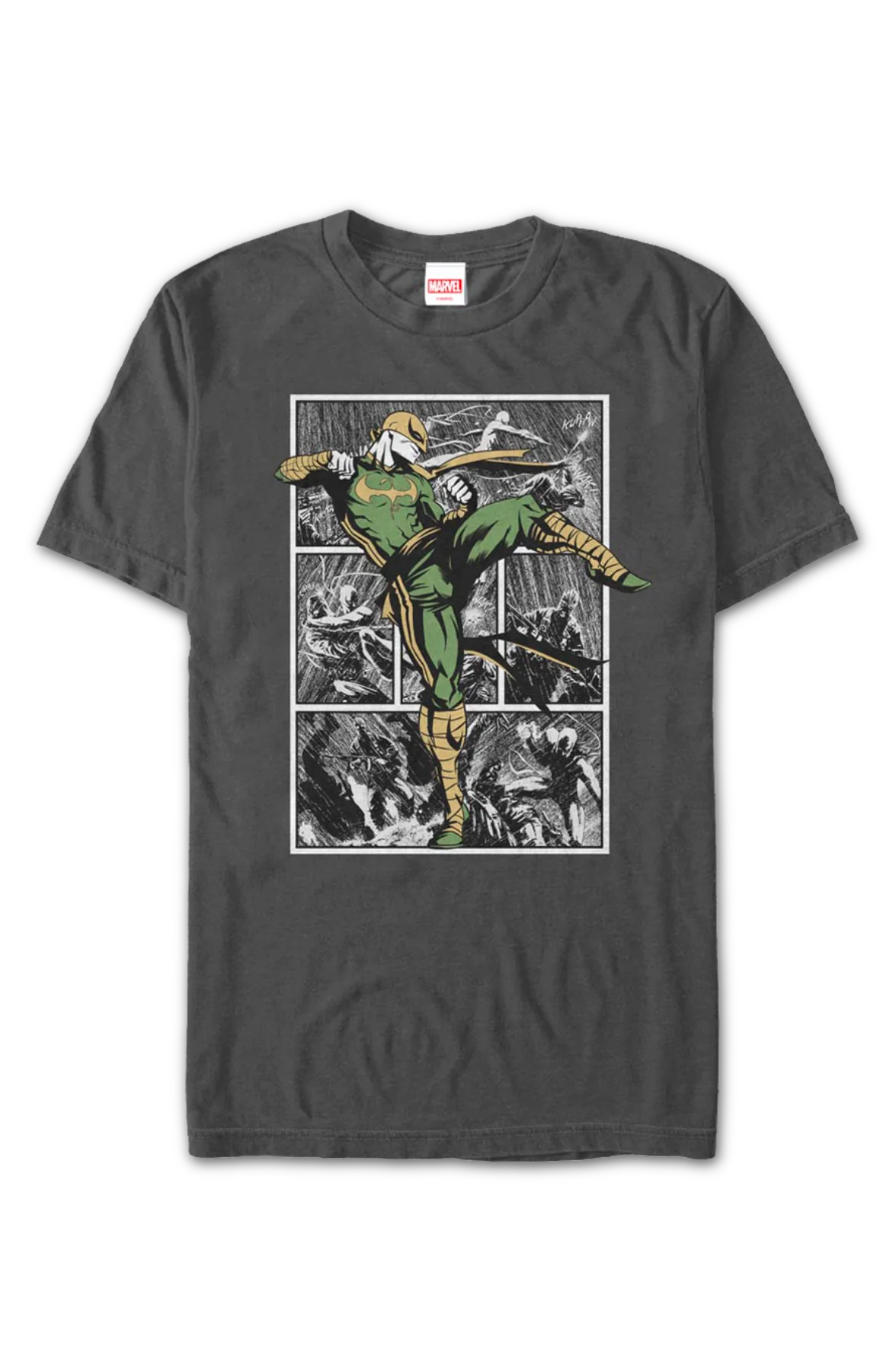 Iron Fist Panels Marvel Comics T-Shirt - Image 2