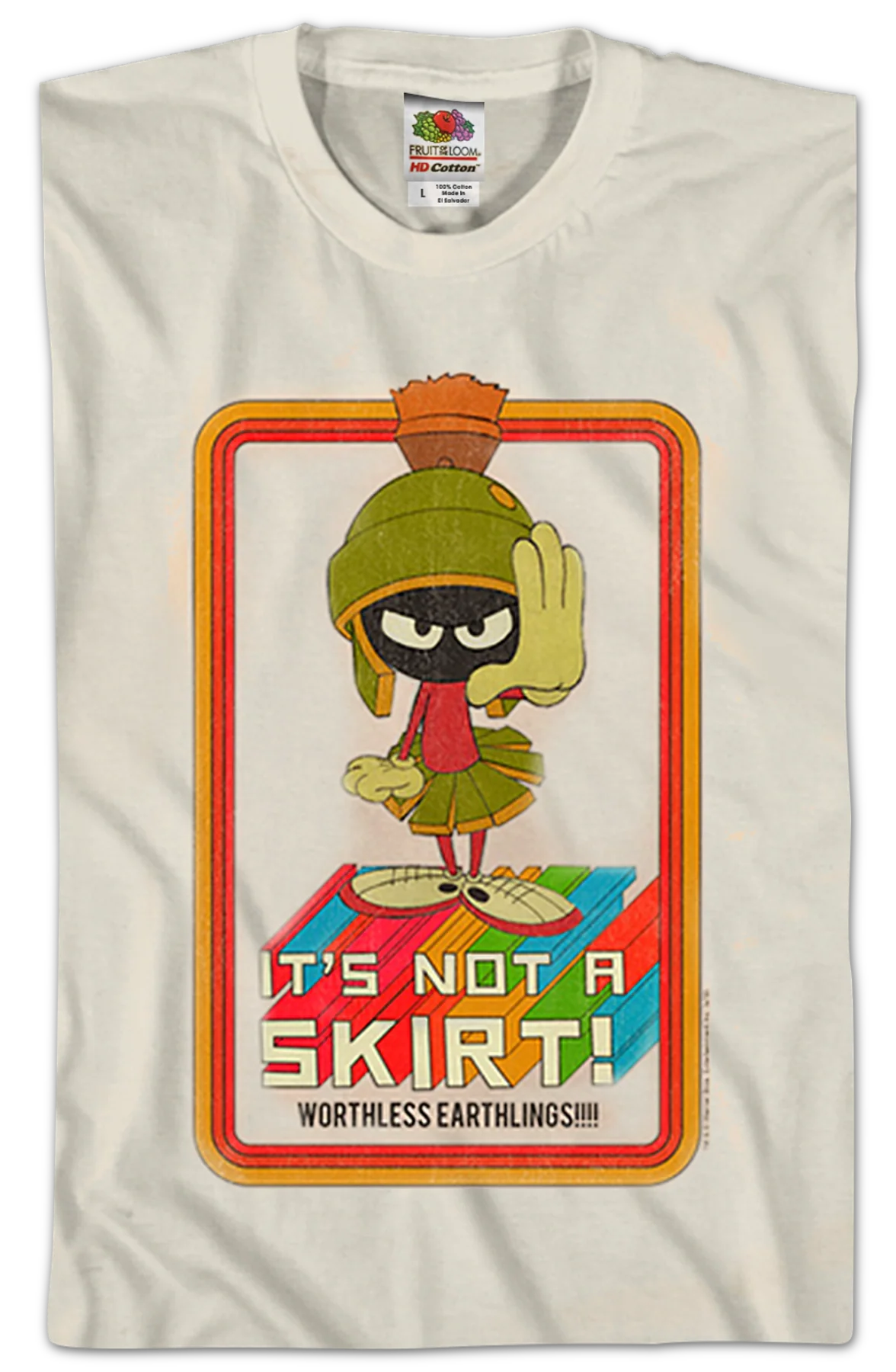 It's Not A Skirt Marvin The Martian Looney Tunes T-Shirt - Image 2