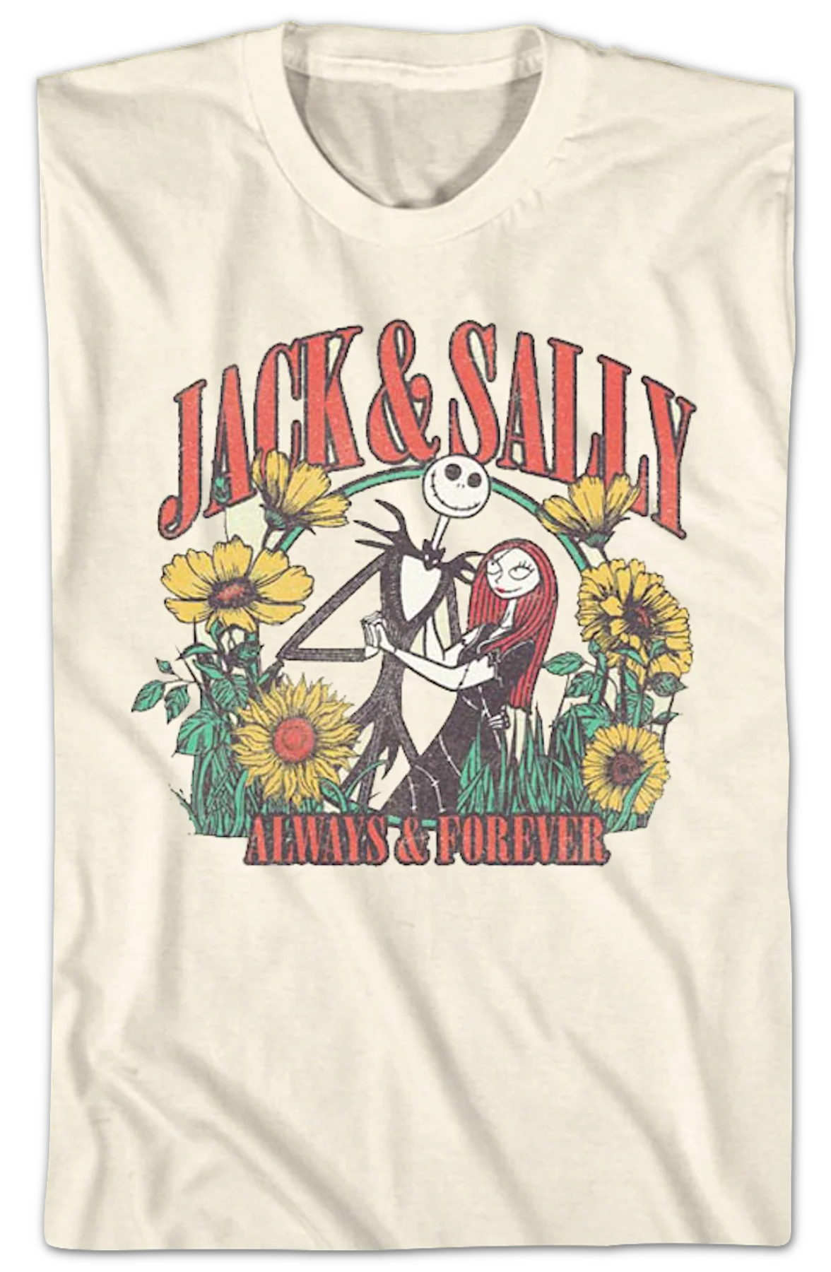 Jack & Sally Always & Forever Nightmare Before Christmas T-Shirt - Image 2