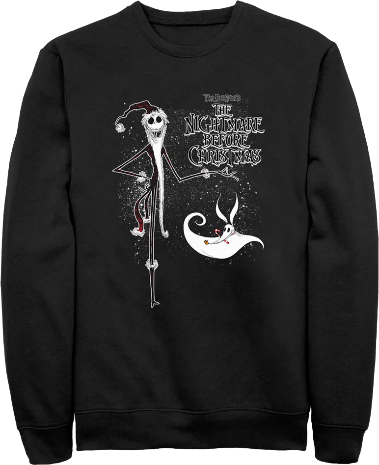 Jack Skellington And Zero Nightmare Before Christmas Sweatshirt